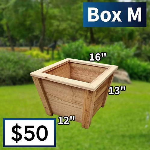 Box M Tapered Planter Box with Pricing